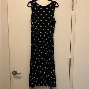 Ralph Lauren Black Midi Dress with White Polka Dots